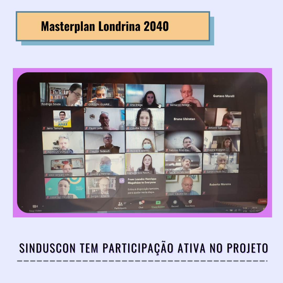 Cidade do futuro: Sinduscon integra Conselho no projeto MasterPlan Londrina 2040